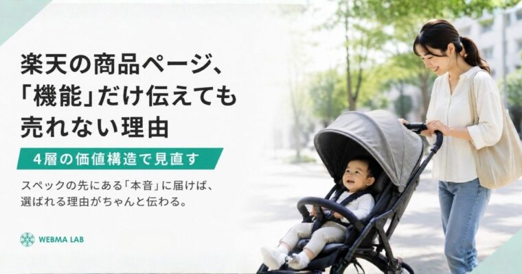 楽天の商品ページ -「機能」だけ伝えても売れない理由、4層の価値構造で見直す