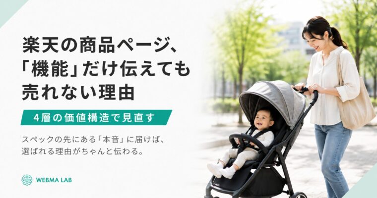 楽天の商品ページ -「機能」だけ伝えても売れない理由、4層の価値構造で見直す