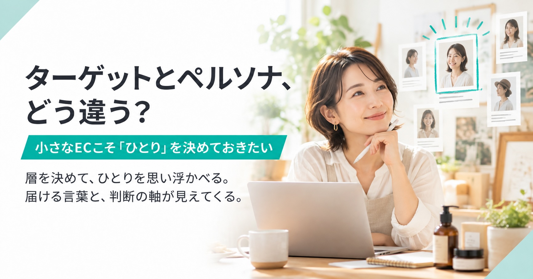 ターゲットとペルソナはどう違う?小さな EC こそ「ひとり」を決めておきたい理由